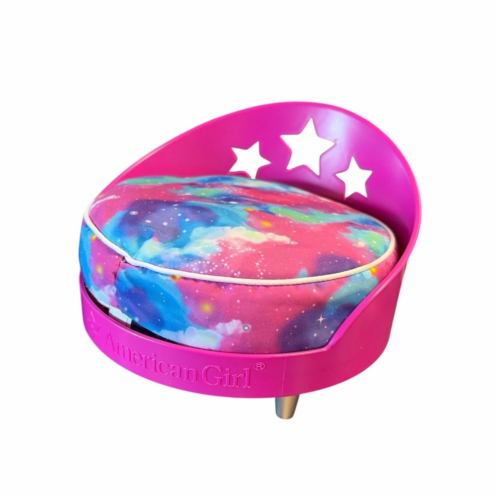 American Girl Pink and Multicolor Galaxy Chair